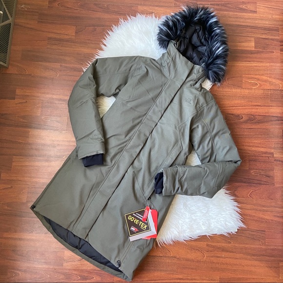 Defdown Parka Gtx In Taupe Green 